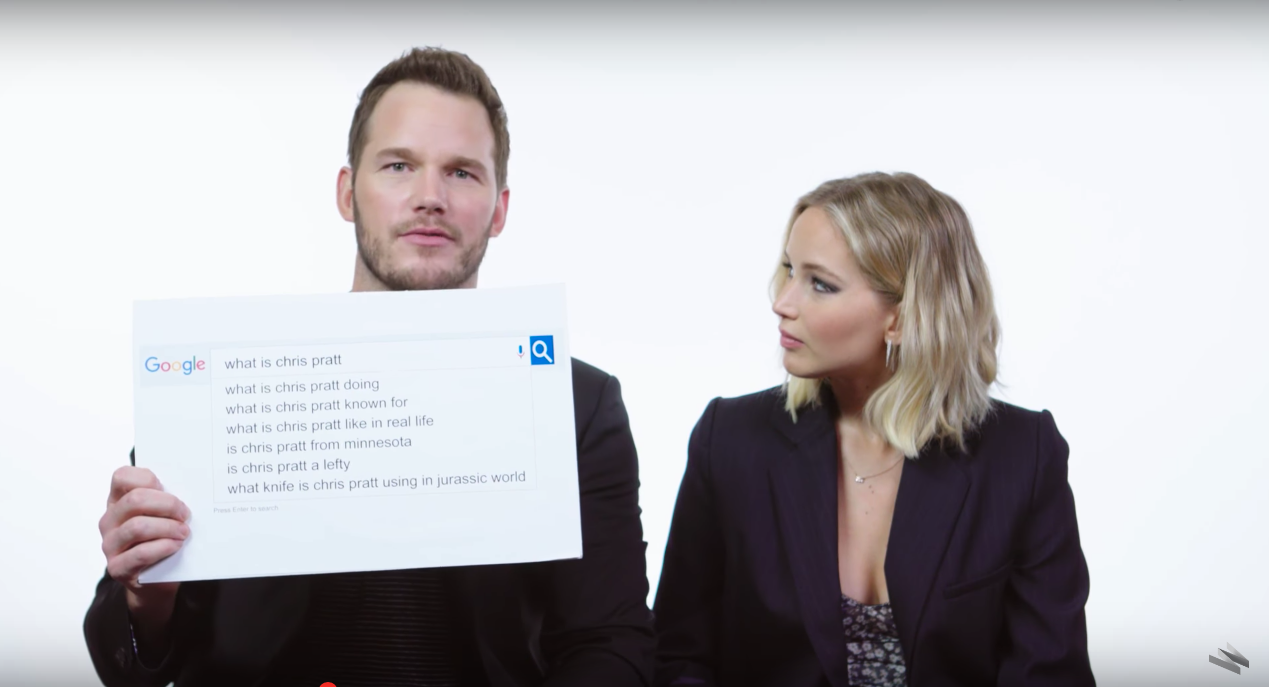 Wired Autocomplete Chris Pratt & Jennifer Lawrence