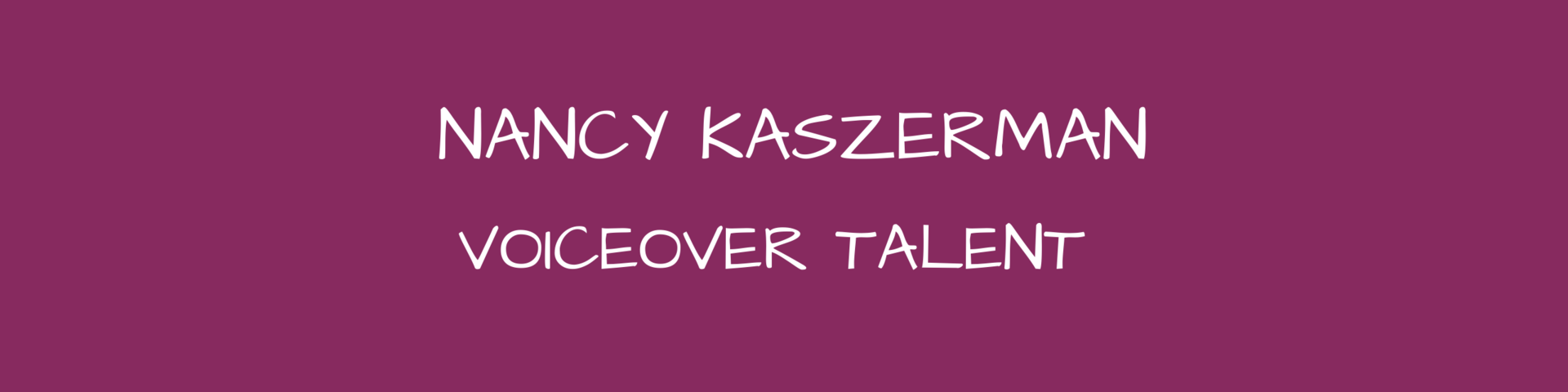 Nancy Kaszerman Voiceover Talent